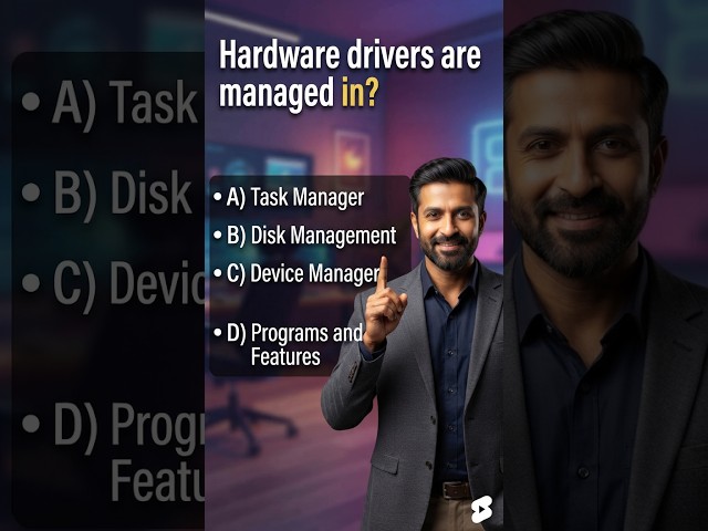 Windows Operating System MCQs # 35 | Device Manager Explained | Hardware Drivers
