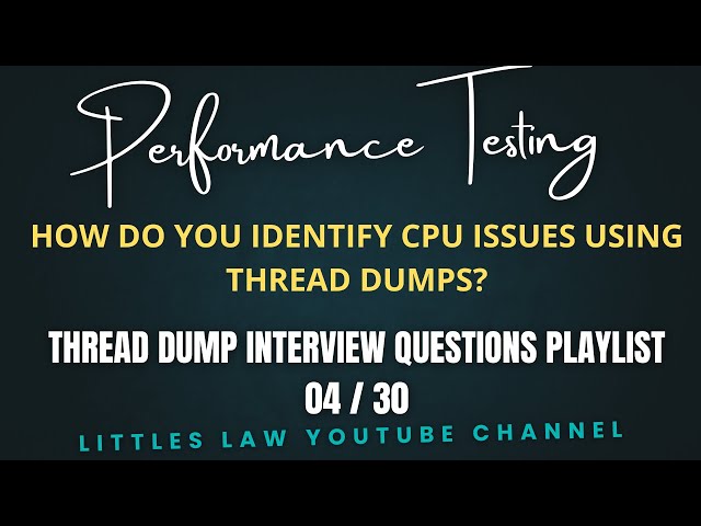 04/30: How do you identify CPU issues using thread dumps? #interviewquestions #threaddumps