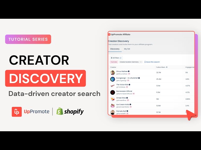 How to Find Affiliates for Your Brand – UpPromote Creator Discovery