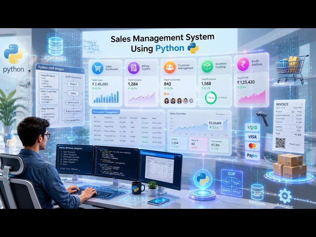 💼🔥Sales Management System Using Python | Complete Python Project Tutorial | OOP + Menu Driven