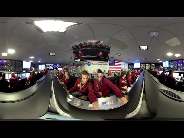 NASA InSight Mission Control Mars Landing Celebration (360 video)