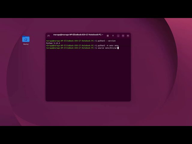 How to set up python environment in ubuntu