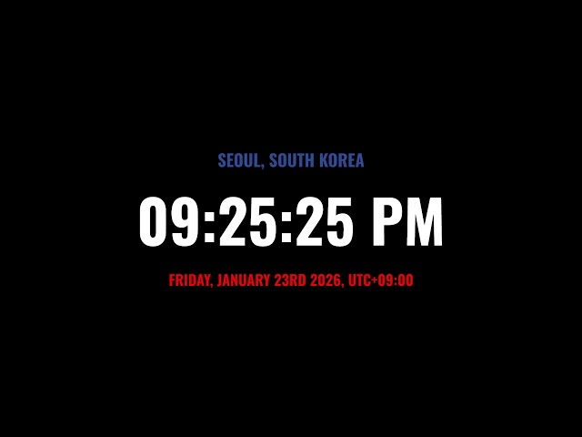 🔴 LIVE | Clock / Seoul current time / 서울 현재 시간 / 서울 라이브 / 서울 실시간