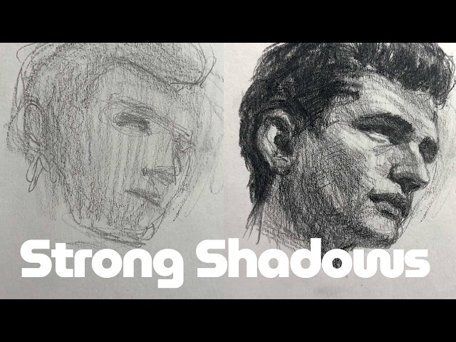 How to Draw Strong Shadows | Pencil Portrait Drawing Tutorial