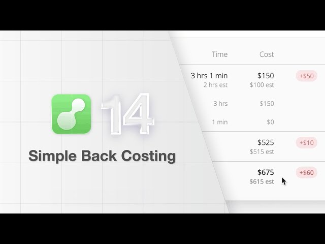 Simple Back Costing — ServiceM8 14 🚀