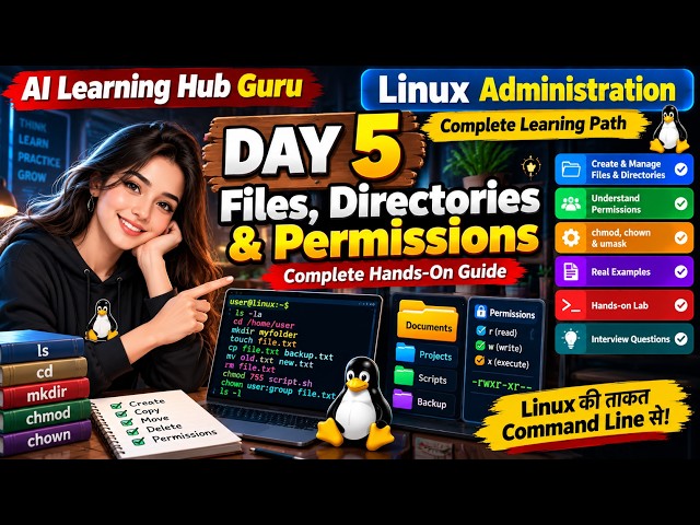 Linux Administration Day 5 | Files, Directories & Permissions | chmod, chown & umask