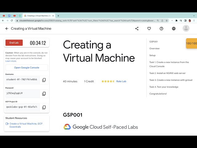 Creating a Virtual Machine || #qwiklabs || #GSP001