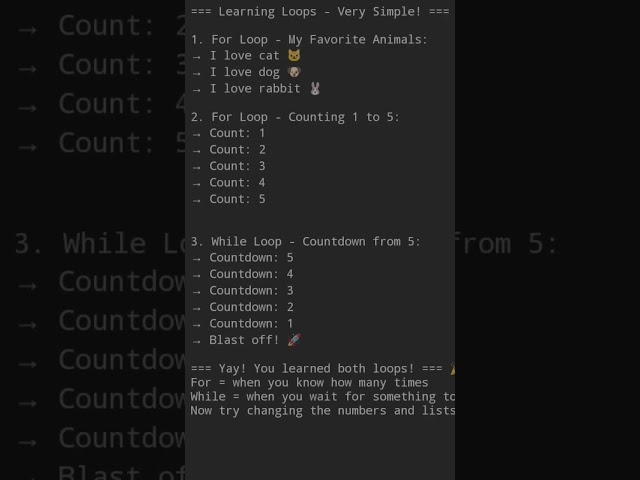 for loop and while loop For Beigners in python 💯#python #coding #program #programmer #programming