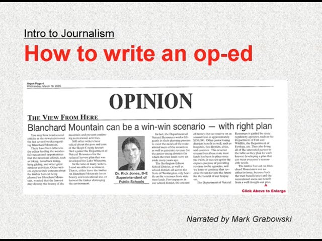 How to write an op-ed