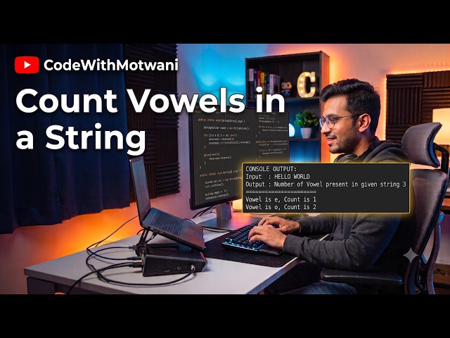 Java 8 Stream API: Count Vowels in a String | Java Coding Interview Question 🔥
