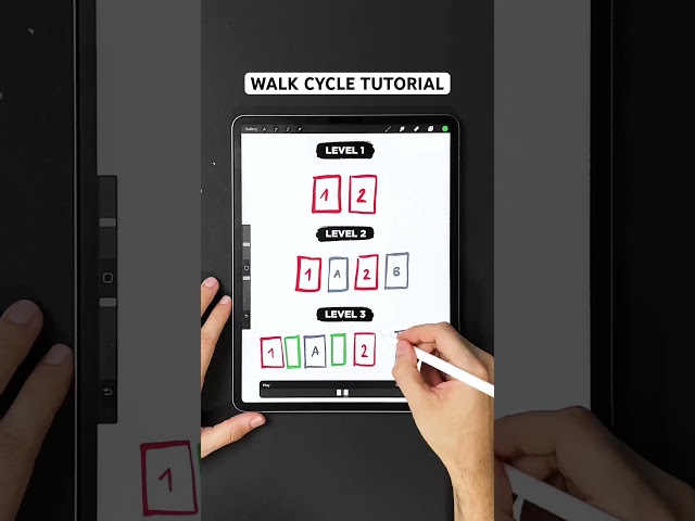 Walk cycle animation tutorial (for beginners) #animation #walkcycle #procreate