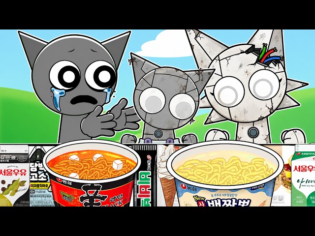 GRAY Just Wanted a Family... | Incredibox Sprunki - Convenience Store MUKBANG Animation | ASMR