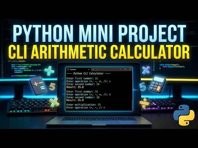 Build a Python CLI Calculator in 5 minutes | Beginner Python Project 🔥