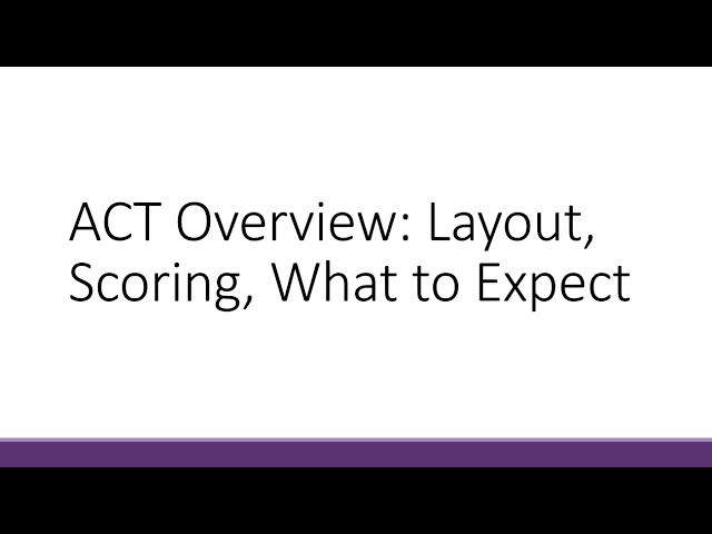 ACT Overview: Layout, Scoring, and What to Expect (Pre-2025)