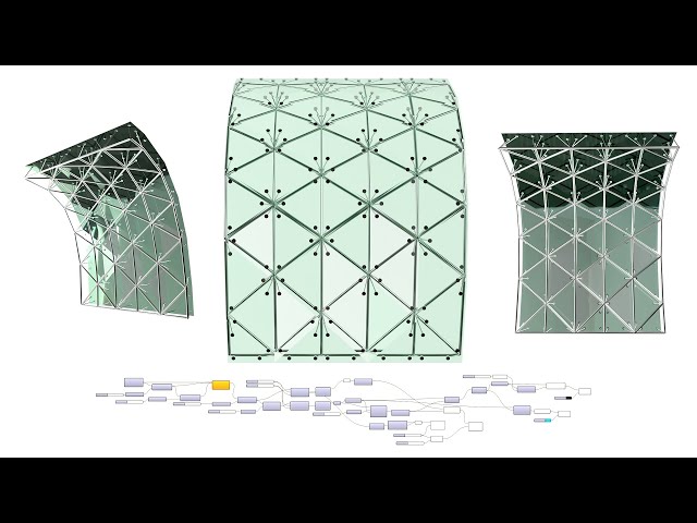Algorithmic Envelope and Skin Glass Facade Parametric Architecture using Rhino and Grasshopper