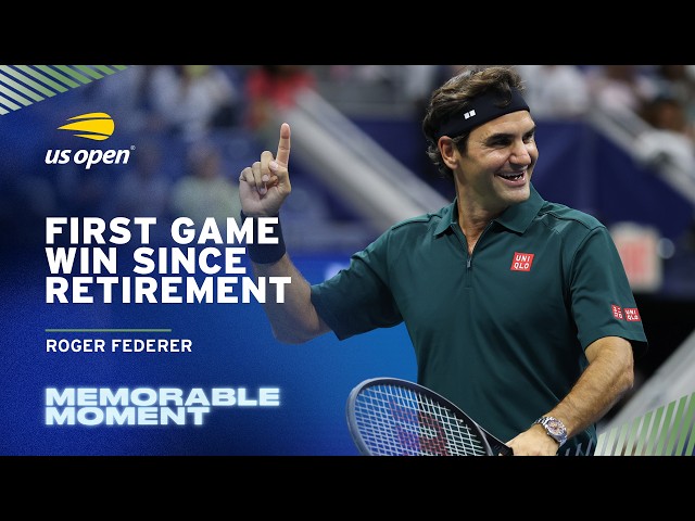 Roger Federer's First Game Win Since Retirement | 2026 US Open