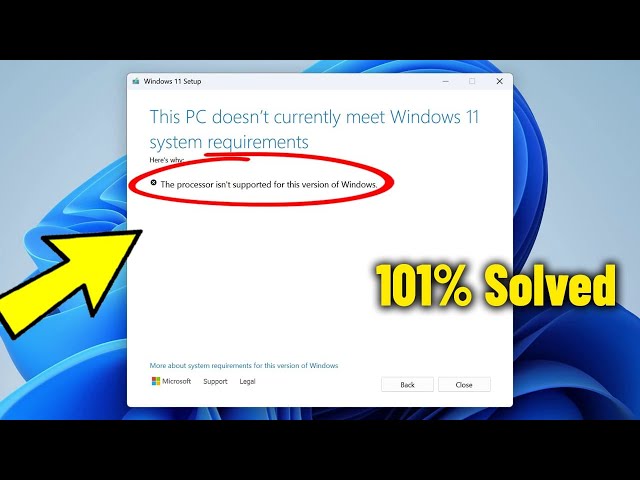 The Processor Isn't Supported For This Version Of Windows During Update, Upgrade - How To Bypass   ✅