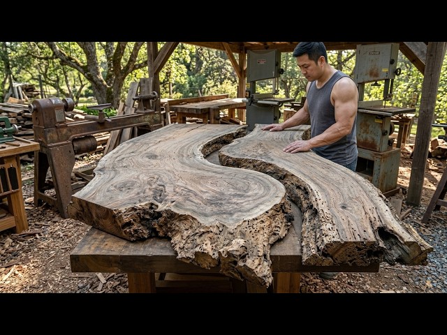 Young Carpenter’s Genius Method To Fix Impossible Twisted Wood!