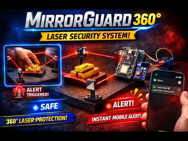 how to make simple laser security alarm | thief detection alarm | Laser security alarm using ESP8266