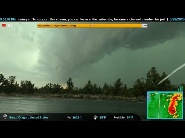 Supercells Impact Central Oregon (5/28/26) - Live Chase Archive
