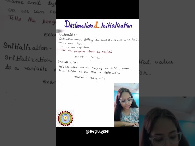 Declaration and initialization  in c | #btechstudent #declaration#initialization#clanguage #pps#aktu