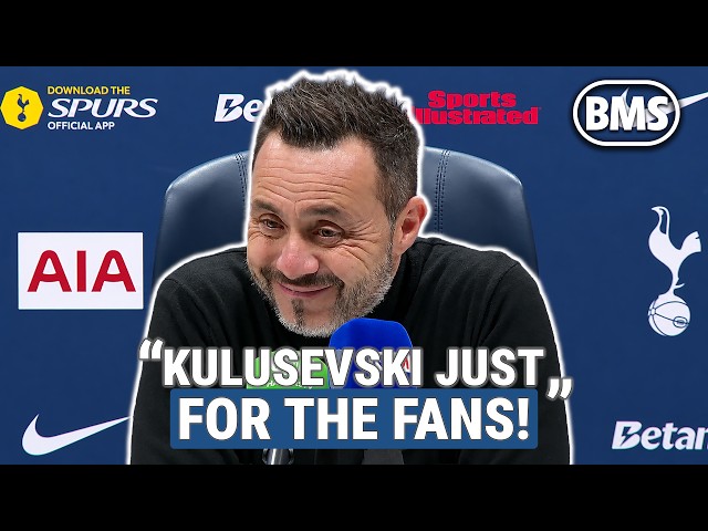 DE ZERBI: “KULUSEVSKI JUST FOR THE FANS!” 🥹 Tottenham 3-1 Coventry ⚽ Premier League