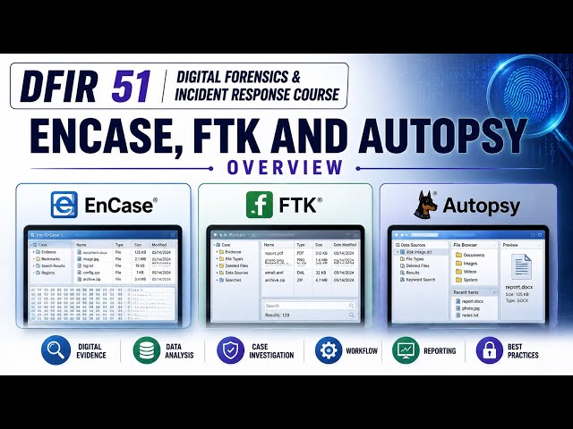 DFIR 51 | EnCase, FTK and Autopsy Overview | Uplatz