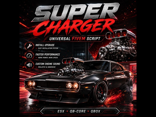 SuperCharger | ESX, QBox, QB-Core | FiveM Script by Renegade Scriptz