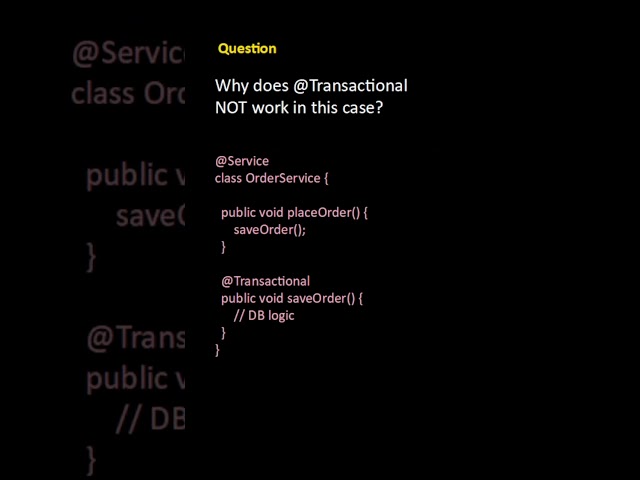 @Transactional NOT Working? 😱 This Spring Bug Wrecks Production