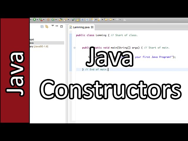 Java Constructors - Java Programming Tutorial #16 (PC / Mac 2015)