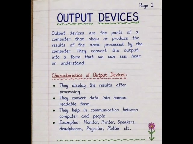 “Output Devices | Computer Basics | Easy Explanation for Students”