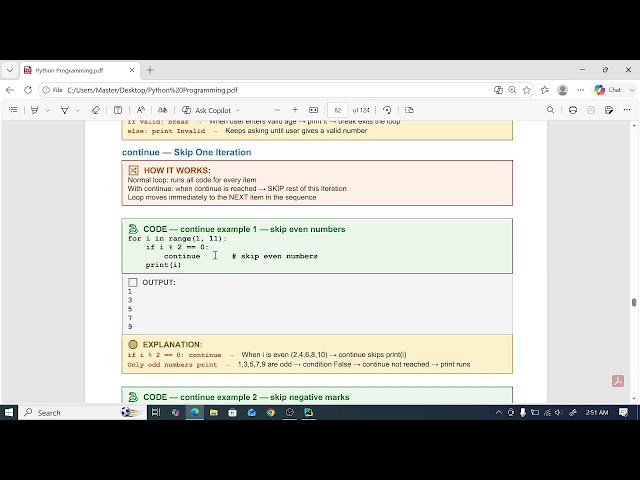 continue vs break in Python