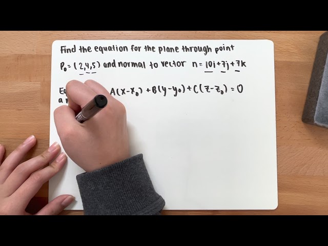 Calc 3 Ch.12 Finding Equation of a Plane | Through Point and Normal Vector