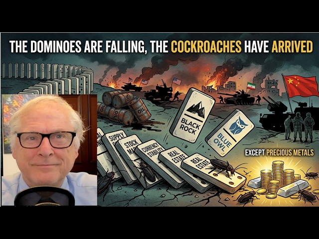 The dominos are falling.  The cockroaches have arrived.  Gold and silver are the only refuge.