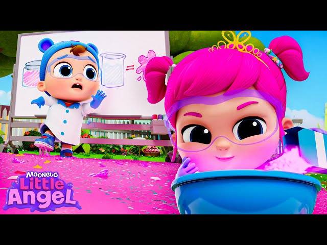 Slime Science Gone MESSY!!💦| Little Angel | Kids Cartoons & Nursery Rhymes | Moonbug Kids