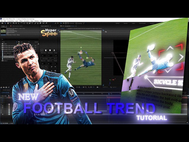 New Football @tvrood Trend edit tutorial on after effects + PJF