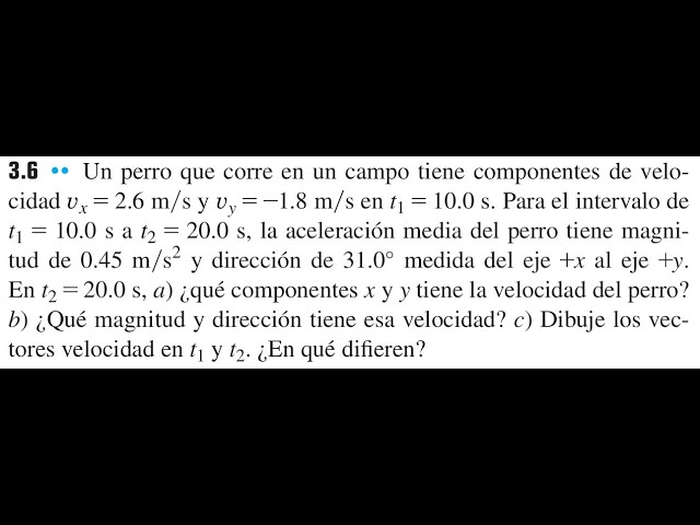 Speed ​​of a Dog from Average Acceleration | Problem 3.6 Sears and Zemansky