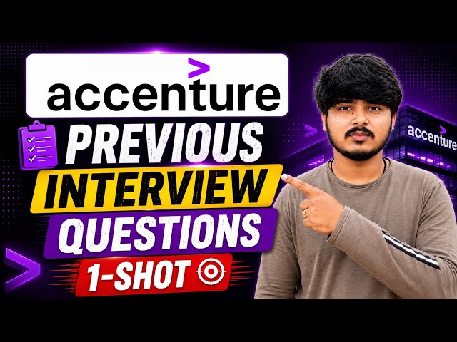 Accenture Previous Interview Questions 2026 🔥 | You MUST Prepare Before Going to Interview| 1-SHOT