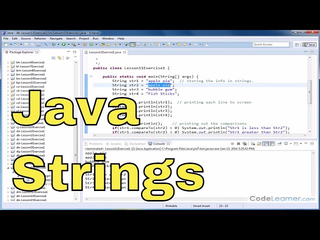 Learn Java - Exercise 11x - Compare Strings in Java