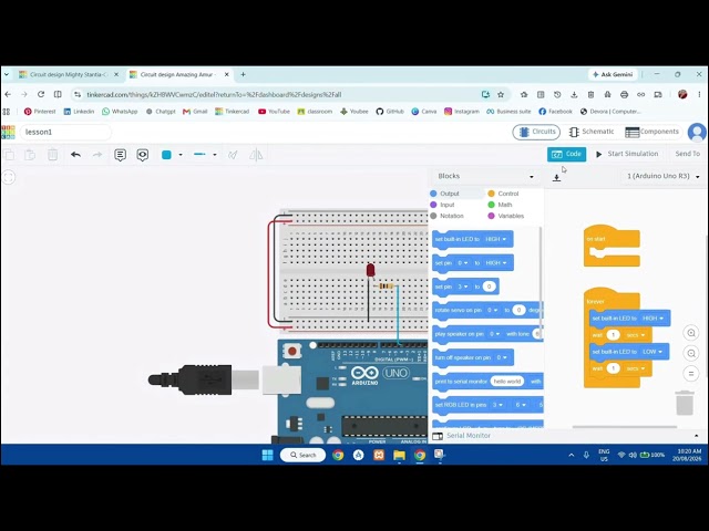 Arduino For Beginners Lesson1-Turn on led