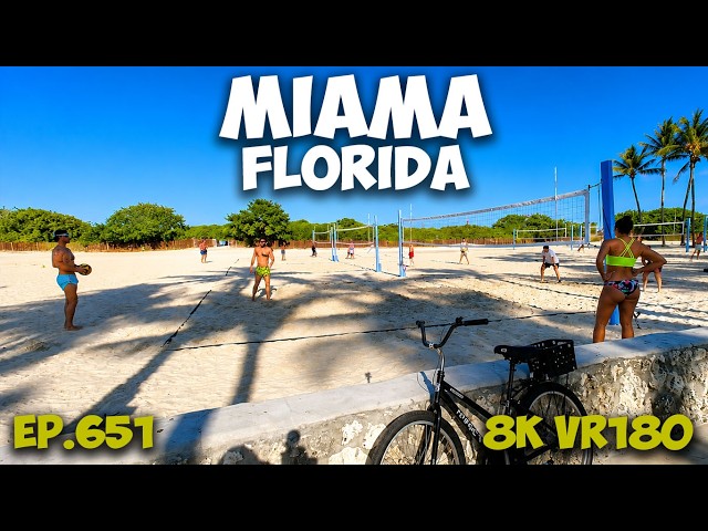 South Beach Volleyball The StreetBarbell Beach Gym ep.651 #8k #vr180 #3d #travel #fl #miami #fitness