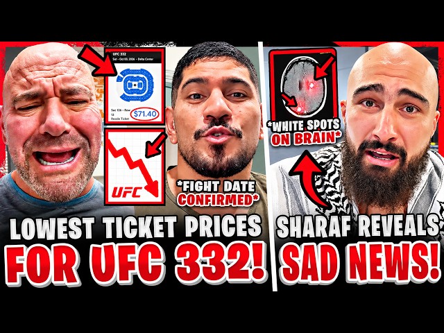 UFC 332 TICKET PRICES PLUMMETED! *LOWEST EVER* Sean Sharaf REVEALS SAD NEWS on HEALTH! Alex Pereira