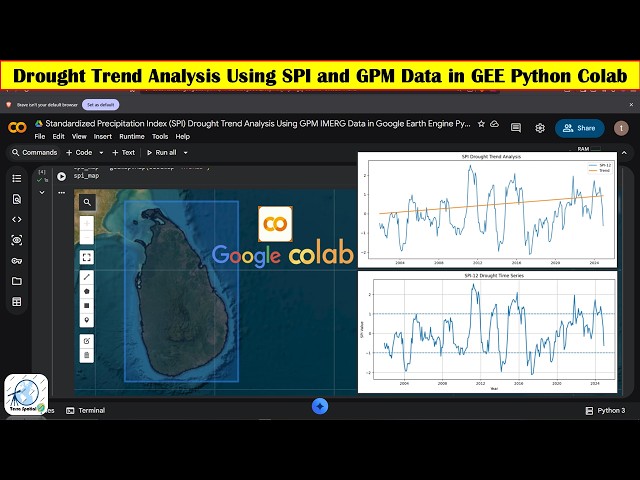 Drought Trend Analysis Using SPI and GPM Data in GEE Python Colab