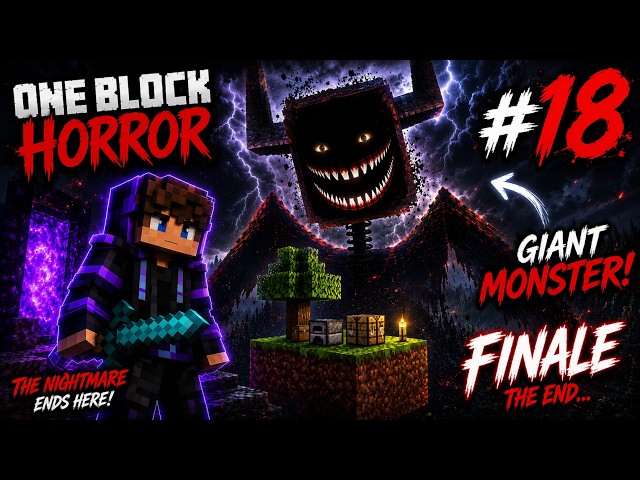 18 ជីវិតលើដុំដីមួយដុំក្នុង😮 Minecraft ll One Block Horro