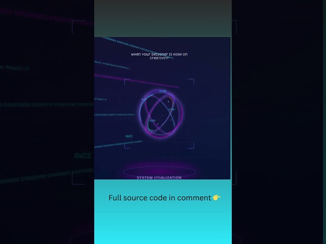 Sci-Fi Loader Animation  | HTML & CSS Only | Fun With Code #Shorts