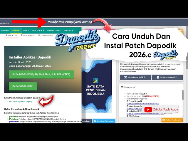 DAPODIK 2026.c PATCH OFFICIALLY RELEASED! How to Download & Install the Latest Version Without Er...