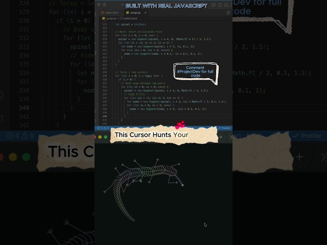 My Cursor Turned Into a Predator #fyp ,#viralshorts ,#techshorts ,#js ,#html