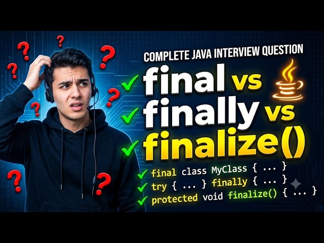 Difference Between final, finally & finalize() in Java | Java Interview Questions Explained