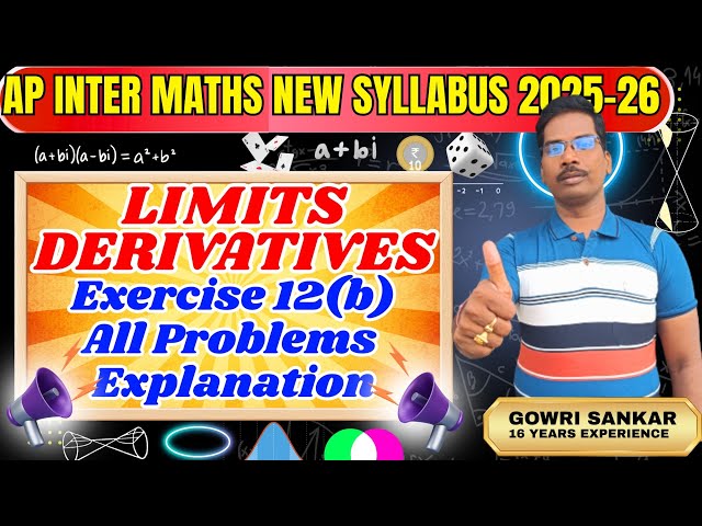 AP Intermediate Maths New Syllabus| Chapter-12|| Limits and Derivatives Exercise 12(b)|| Must watch 