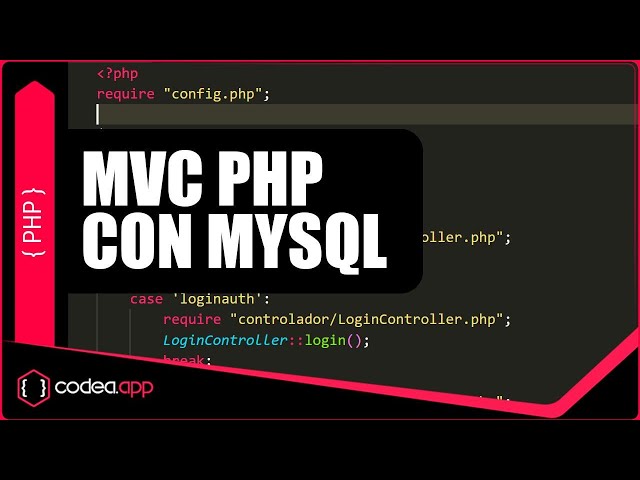 MVC en PHP con MySql - Programación  Modelo Vista Controlador